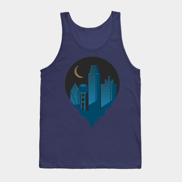 Neon City Skylines Tank Top by Night'sShop